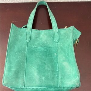 Portland Leather Goods Elegant Teal Leather Tote Bag